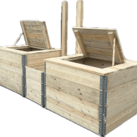 Composteur en bois mobilier urbain